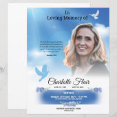 begrafenisaankondiging en uitnodiging (Voorkant / Achterkant)