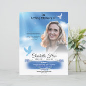 begrafenisaankondiging en uitnodiging (Staand voorkant)