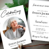 Begrafenisaankondiging, herdenkingsdienst Foto Kaart