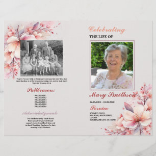 Begrafenisbestelling Service Viering van het leven Flyer