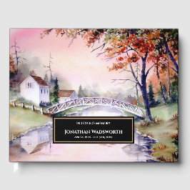 Begrafenisboog brug New England Landschap Gastenboek