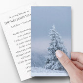 Begrafenisboom Sneeuw Gebed Sympathie Kaarten Visitekaartje