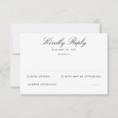 Begrafenisceremonie Aanwezigheid RSVP-kaarten RSVP Kaartje (Voorkant)