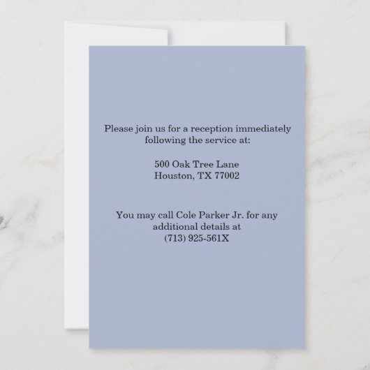 Begrafenisceremonie van de Amerikaanse militaire v Kaart (Achterkant)