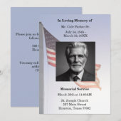 Begrafenisceremonie van de Amerikaanse militaire v Kaart (Voorkant / Achterkant)