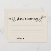 Begrafenisdienst, Black cream, Deel een geheugenka Briefkaart (Voorkant / Achterkant)