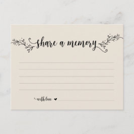 Begrafenisdienst, Black cream, Deel een geheugenka Briefkaart