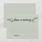 Begrafenisdienst, Black Sage, Deel een geheugenkaa Briefkaart (Voorkant / Achterkant)