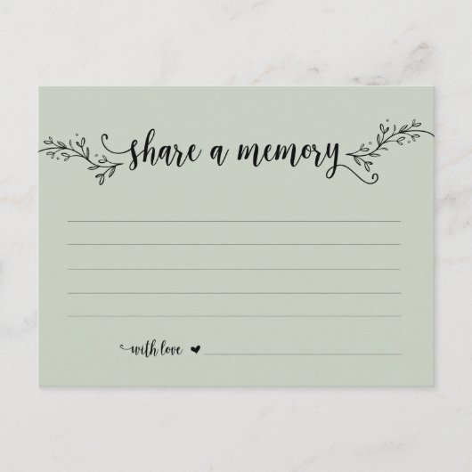 Begrafenisdienst, Black Sage, Deel een geheugenkaa Briefkaart (Voorkant)