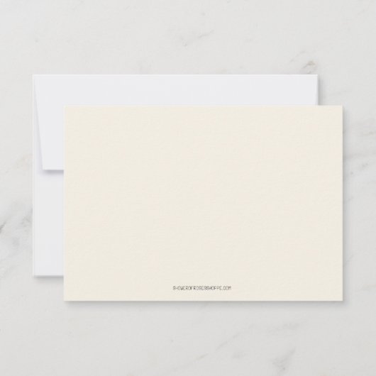 Begrafenisdienst Bloemenkruis Religieus Bedankkaart (Achterkant)