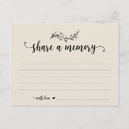 Begrafenisdienst, Cream-thema, Een geheugenkaart d Briefkaart