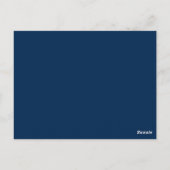 Begrafenisdienst, Deel een herinnering, Navy Blue Briefkaart (Achterkant)