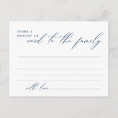 Begrafenisdienst, Deel een herinnering, Word Famil Briefkaart (Voorkant)