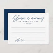 Begrafenisdienst, Deel een herinnering, Word Famil Briefkaart (Voorkant / Achterkant)