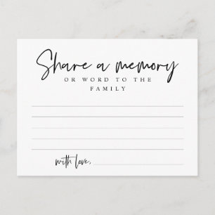Begrafenisdienst, Deel een herinnering, Word Famil Briefkaart