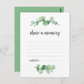 Begrafenisdienst, Eucalyptus, Deel een Kaart (Voorkant / Achterkant)