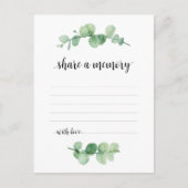 Begrafenisdienst, Eucalyptus, Deel een Kaart (Voorkant)