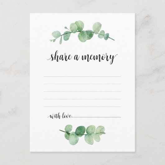 Begrafenisdienst, Eucalyptus, Deel een Kaart (Voorkant)