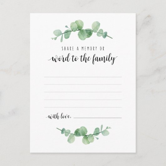 Begrafenisdienst, Groen, Deel een Kaart (Voorkant)