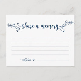 Begrafenisdienst, Navy Blue, Deel een geheugenkaar Briefkaart