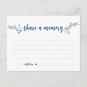Begrafenisdienst, Navy Blue, Deel een geheugenkaar Briefkaart