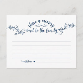 Begrafenisdienst, Navy Blue, Deel een geheugenkaar Briefkaart