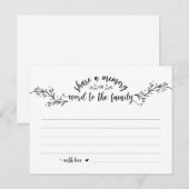 Begrafenisdienst, Rustic Black, Deel een geheugenk Briefkaart (Voorkant / Achterkant)