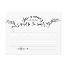 Begrafenisdienst, Rustic Black, Deel een geheugenk