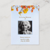 Begrafenisdienst Sky verlaat gebedsruimte Kaart Visitekaartje (Voorkant)