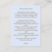 Begrafenisdienst Sky verlaat gebedsruimte Kaart Visitekaartje (Achterkant)