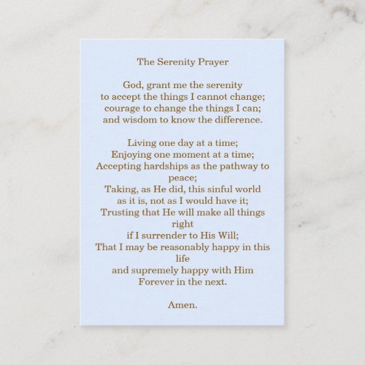 Begrafenisdienst Sky verlaat gebedsruimte Kaart Visitekaartje (Achterkant)