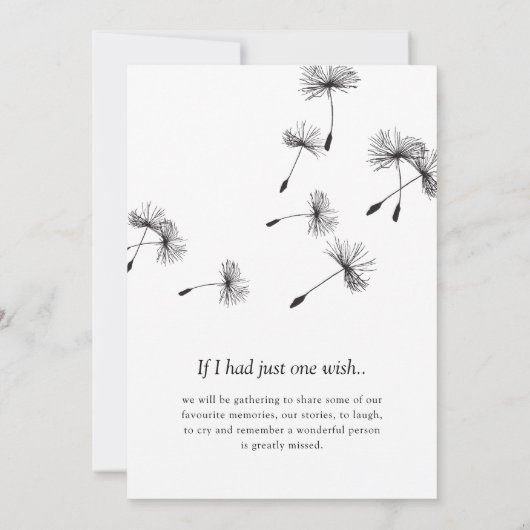 begrafenisdienst | Viering van de foto van Life Kaart (Achterkant)