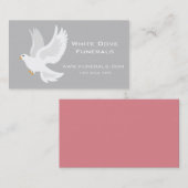 begrafenisdiensten met witte duif visitekaartje (Voorkant / Achterkant)