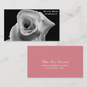 begrafenisdiensten van White Rose-design Visitekaartje (Voorkant / Achterkant)