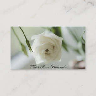 begrafenisdiensten van White Rose-design Visitekaartje