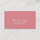 begrafenisdiensten van White Rose-design Visitekaartje (Achterkant)