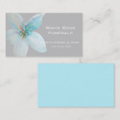 begrafenisdiensten van wit bloemontwerp visitekaartje (Voorkant / Achterkant)