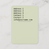 Begrafenisdiensten - Visitekaartje (Achterkant)