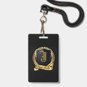 Begrafenisdirecteur Naam Tag Badge (Achterkant met lanyard)