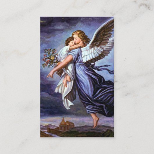 Begrafenisengel van de Heer Gebed Sympathie Kaarte Visitekaartje (Voorkant)