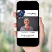 Begrafenisfoto bloemeneenvoudig gedenkteken welkom poster