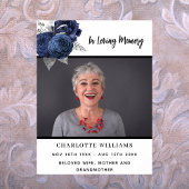 Begrafenisfoto bloemeneenvoudig gedenkteken welkom poster