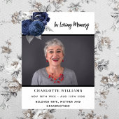 Begrafenisfoto bloemeneenvoudig gedenkteken welkom poster