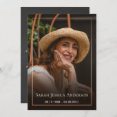 Begrafenisfoto Dank je wel kaart (Voorkant / Achterkant)