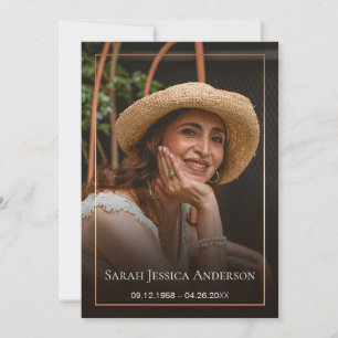 Begrafenisfoto Dank je wel kaart