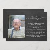 Begrafenisfoto Dank je wel kaart (Voorkant / Achterkant)