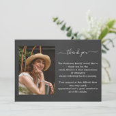 Begrafenisfoto Dank je wel kaart (Staand voorkant)