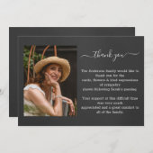 Begrafenisfoto Dank je wel kaart (Voorkant / Achterkant)