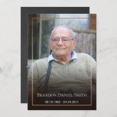 Begrafenisfoto Dank je wel kaart (Voorkant / Achterkant)