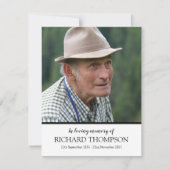 Begrafenisfoto Dank u Order of Service Kaart (Voorkant)